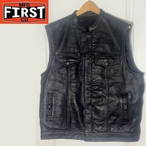 FMC - Blaster - Men's Motorcycle Leather Club Style Biker Riding Vest